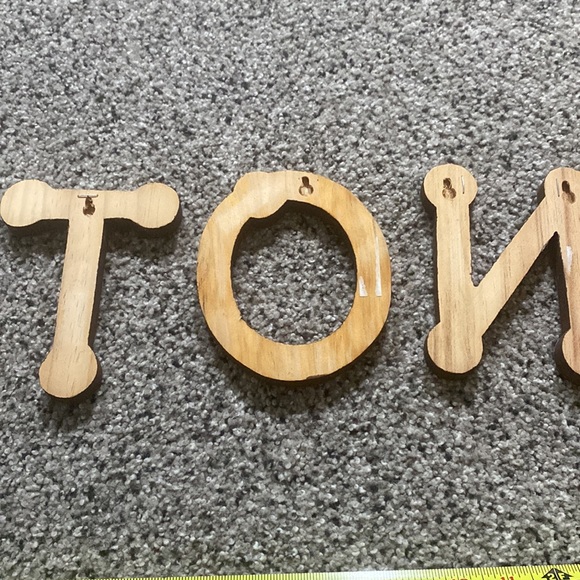 Kolton blue wooden block wall name art - Picture 7 of 11